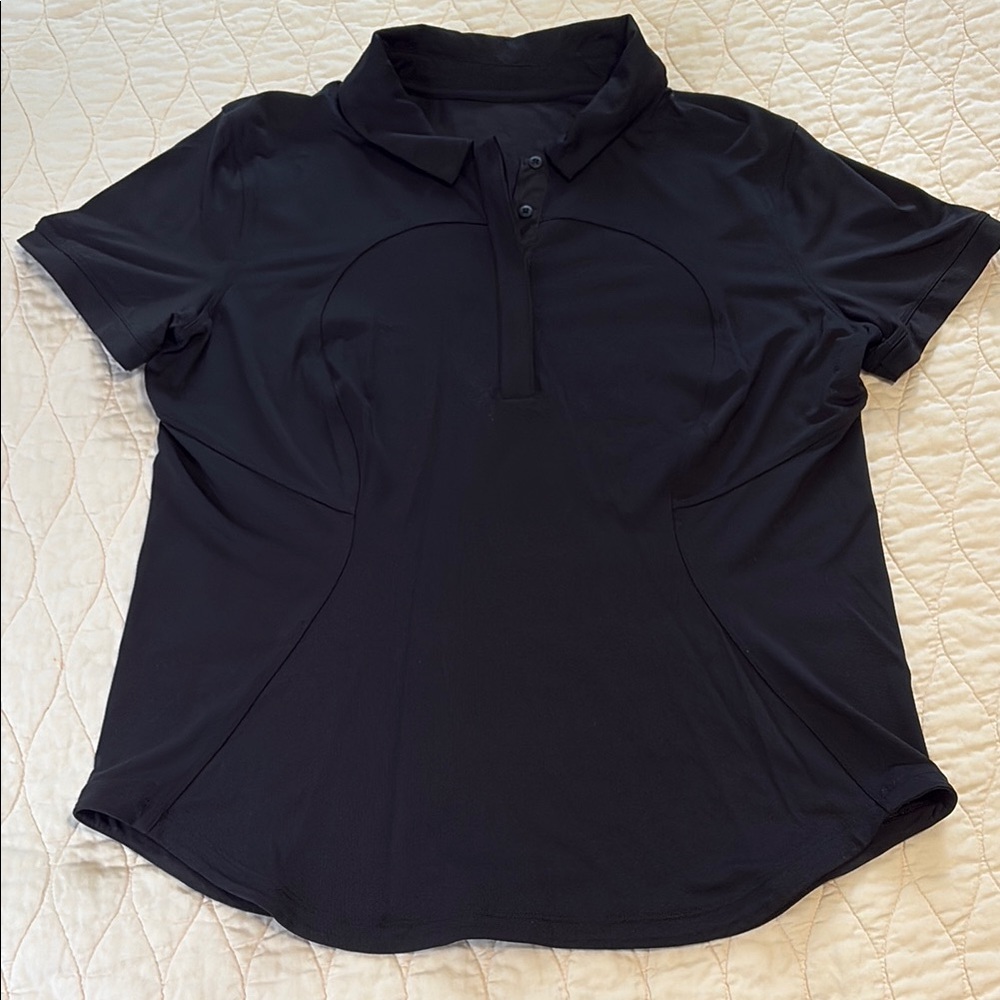 Lululemon Quick-Drying Short Sleeve Polo Shirt Black